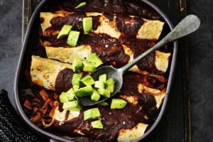 Enchiladas mit 
Kürbis-Bohnen-Füllung