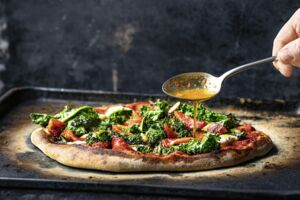 Grünkohl-Ricotta-Pizza