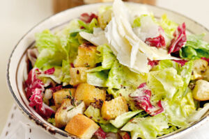 Caesar'S Salad mit Leinsamen-Croûtons
