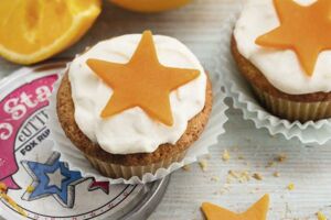 Orangen-Marzipan-Cupcakes