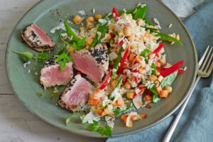 Kichererbsen-Reis-Salat mit Thunfisch
