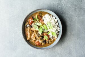 Rotes Schweinefleisch-Curry