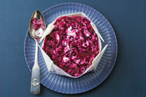 Rote-Bete-Risotto mit Ingwer