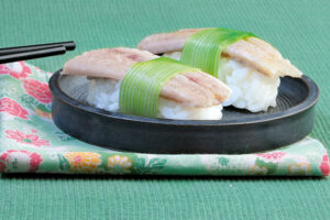 Nigiri-Sushi mit Räucheraal