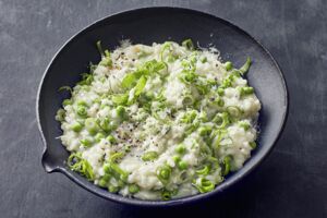 One-Pot-Reis mit Erbsen