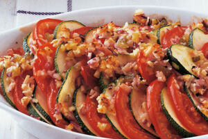 Gratin mit Zucchini und Tomaten