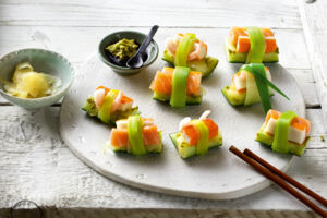 SIS-Sushi mit Lachs und Gurke