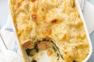Fisch-Lasagne mit Spinat