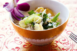 Gebratener Reis mit Gemüse (Khao Pad Pak)