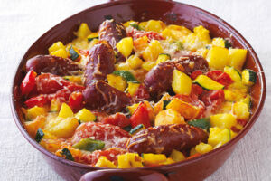 Spanischer Gemüseauflauf mit Chorizo