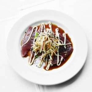 Thunfisch mit japanischer Mayonnaise und Kohlrabi