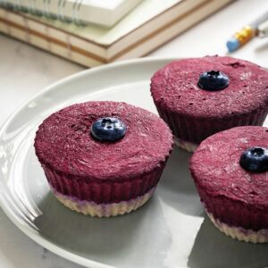 Raw Blueberry Mini Cakes