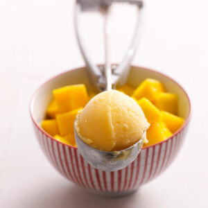 Eis selber machen Mango Sorbet
