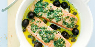 Ofenfisch mit Basilikumbutter