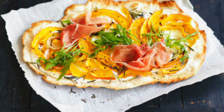 Kürbis-Flammkuchen