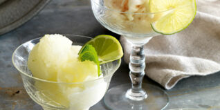 Champagner-Mangostanen-Sorbet