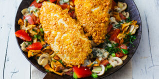 Knusprige Hähnchenbrust mit Pilzen Knusprige Hähnchenbrust mit Pilzen