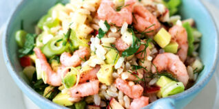 Reis-Krabben-Salat mit Avocado Reis-Krabben-Salat mit Avocado