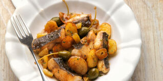 Wallergr&ouml;stl mit konfierten Zitronen und Kapern