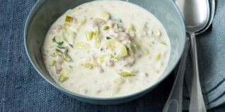 Käse-Lauch-Suppe