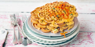 Möhrenwaffeln mit Käse