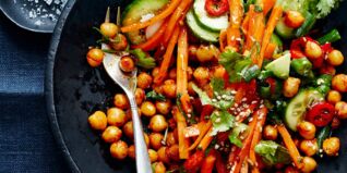 Rösche Kichererbsen mit Karamell-Möhren Rösche Kichererbsen mit Karamell-Möhren