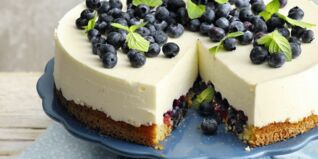 Glutenfreie Heidelbeer-Quarktorte