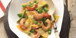 Flusskrebse mit Erbsentascherl Flusskrebse mit Erbsentascherl