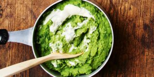 Gruene Erbsen mit Minze