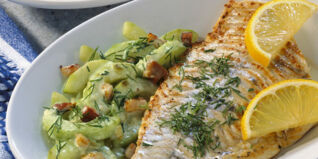 Zander mit Schmorgurken Zander mit Schmorgurken