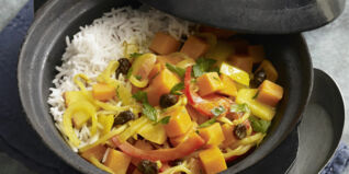 Süßkartoffel-Curry auf Basmatireis Süßkartoffel-Curry auf Basmatireis