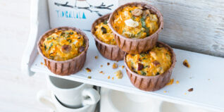 Kürbismuffins mit Schafskäse