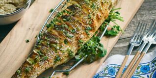 Wolfsbarsch mit Walnusssauce