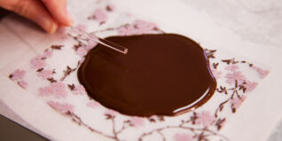 Schokolollies selber machen Stiel in Schokolade legen