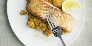 Möhrenreis mit Lachsfilet