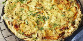 Süßkartoffel-Pilz-Quiche