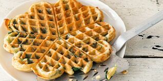 Spinatwaffeln