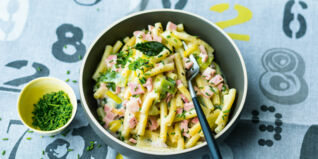 Käse-Schinken-Makkaroni mit Lauch Käse-Schinken-Makkaroni mit Lauch