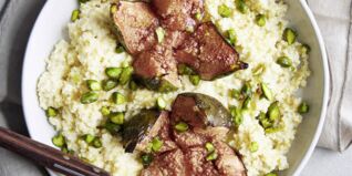 Hirseporridge mit gebackenen Feigen