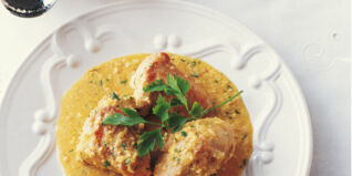 Hähnchen in Safran-Mandel-Sauce