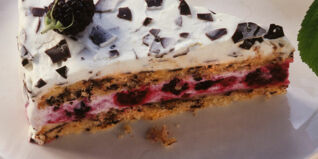 Stracciatella-Brombeer-Torte
