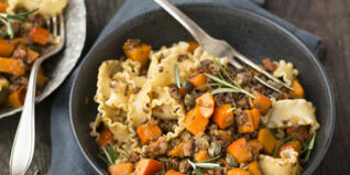 Kürbis-Hackfleisch-Pasta