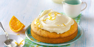 Orangenkuchen mit Frischkäsehaube Orangenkuchen mit Frischkäsehaube