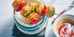 Champignon-Paprika-Spieße Champignon-Paprika-Spieße