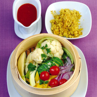 Gedämpftes Asia-Gemüse Gedämpftes Asia-Gemüse