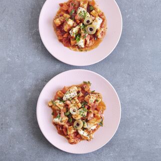 Kabeljau-Tomaten-Tajine