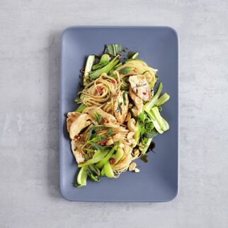 Reisnudeln mit Pak Choi Reisnudeln mit Pak Choi