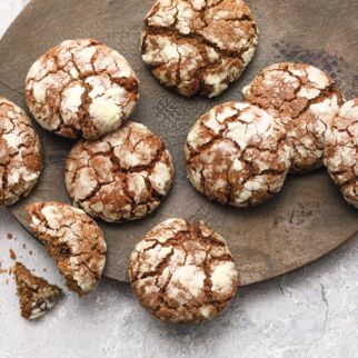 Lebkuchen-Crinkle-Cookies