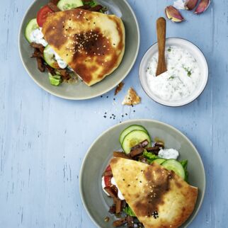 Veganer Döner mit Knoblauchsauce Veganer Döner mit Knoblauchsauce
