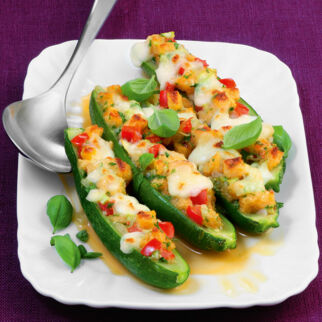 Zucchini mit Brotfüllung Zucchini mit Brotfüllung